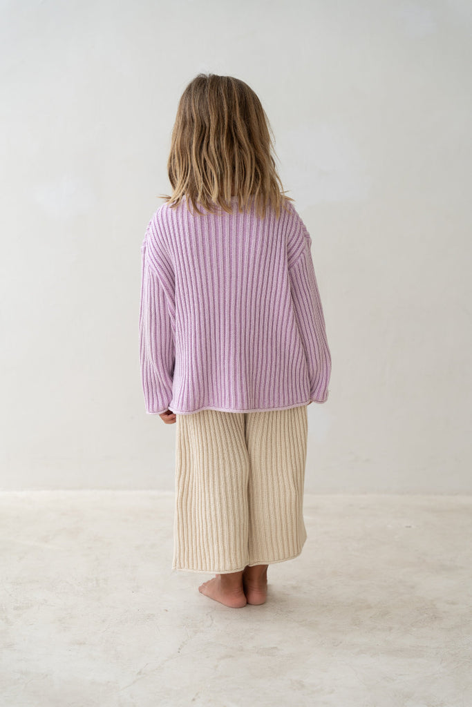 US stockist of Illoura the Label's Mauve Stripe Essential Knit Sweater