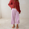 US stockist of Illoura the Label's 3/4 Essential Knit Pants in Mauve Stripe