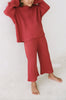 US stockist of Illoura the Label's 3/4 Essential Knit Pants in Brick