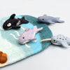 US stockist of Tara Treasures set of 4 felt ocean marine mammals.