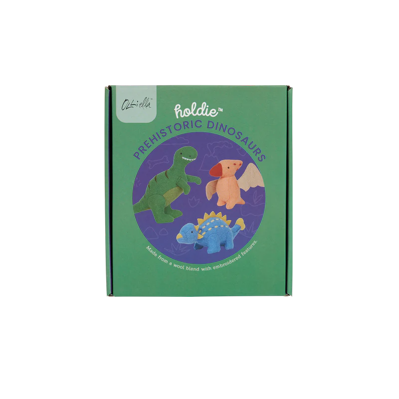 US stockist of Olli Ella's Holdie Set of Prehistoric Animals.