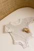 US stockist of Five O'Six's gender neutral Striped Speckle Romper