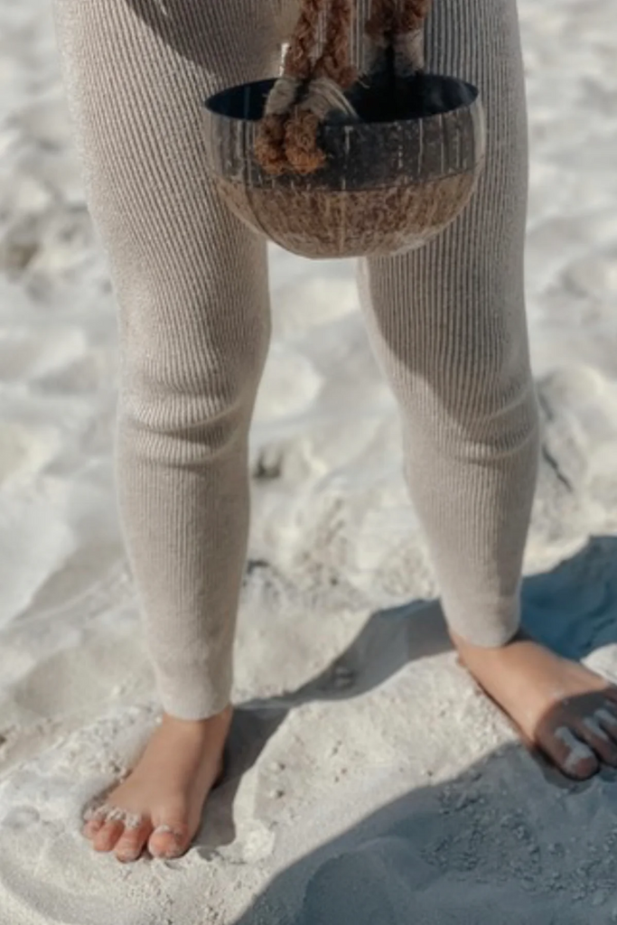 US stockist of Five O'Six' Caramel Knit Leggings