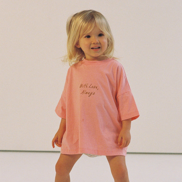 US stockist of Illoura the Label's "With Love Tee" in Flamingo