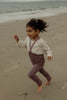 US stockist of Silly Silas' footless cotton tights in Vanilla Fig.