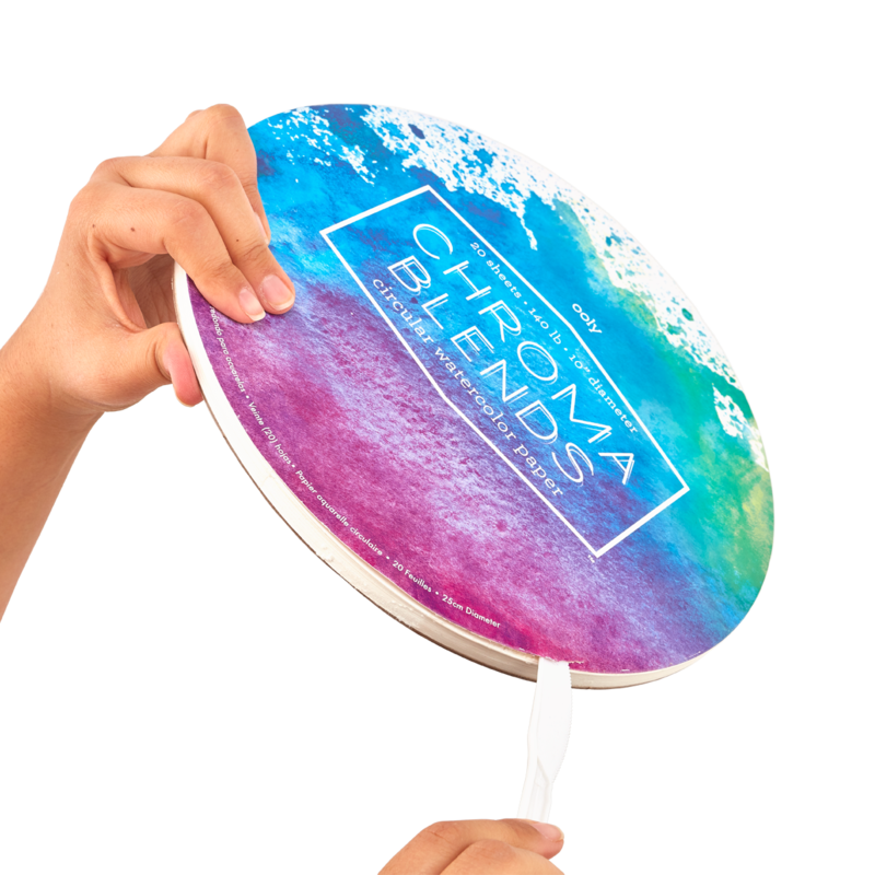 Stockist of Ooly's chroma blends circular watercolor paper.  Made from 140lbs high grade heavy paper