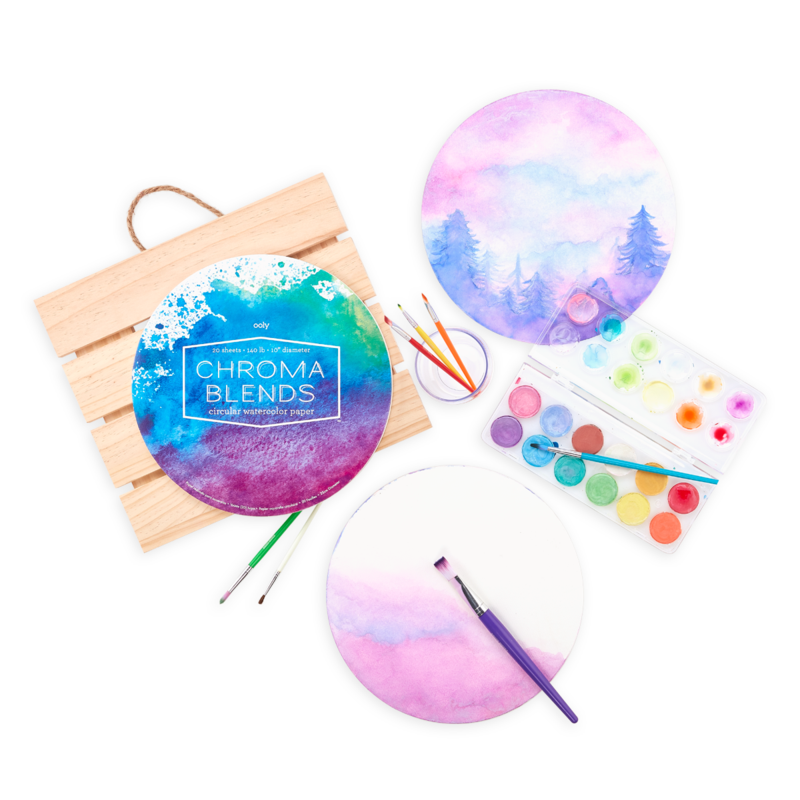 Stockist of Ooly's chroma blends circular watercolor paper.  Made from 140lbs high grade heavy paper