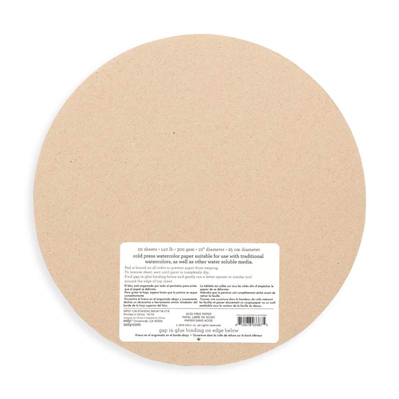 Stockist of Ooly's chroma blends circular watercolor paper.  Made from 140lbs high grade heavy paper