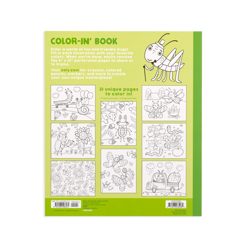 Stockist of Ooly's Busy Bug Buddies coloring book.