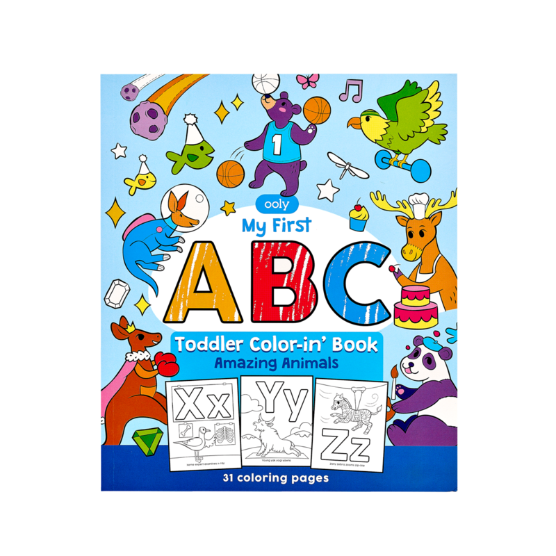 Stockist of Ooly's ABC Amazing Animals Toddler coloring book.