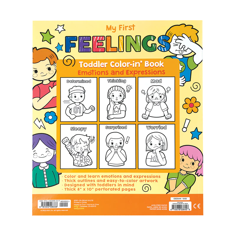 Stockist of Ooly's My First Feelings Toddler Color-in Book