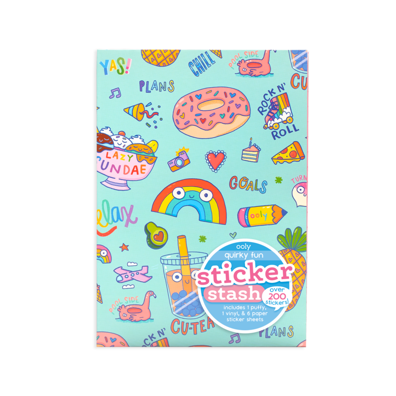 Stockist of Ooly's Quirky Fun Sticker Stash. Over 200 stickers including vinyl, puffy and paper stickers.