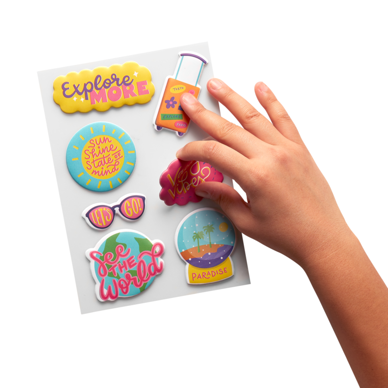Stockist of Ooly's Wanderlust Sticker Stash. Over 200 stickers including vinyl, puffy and paper stickers.