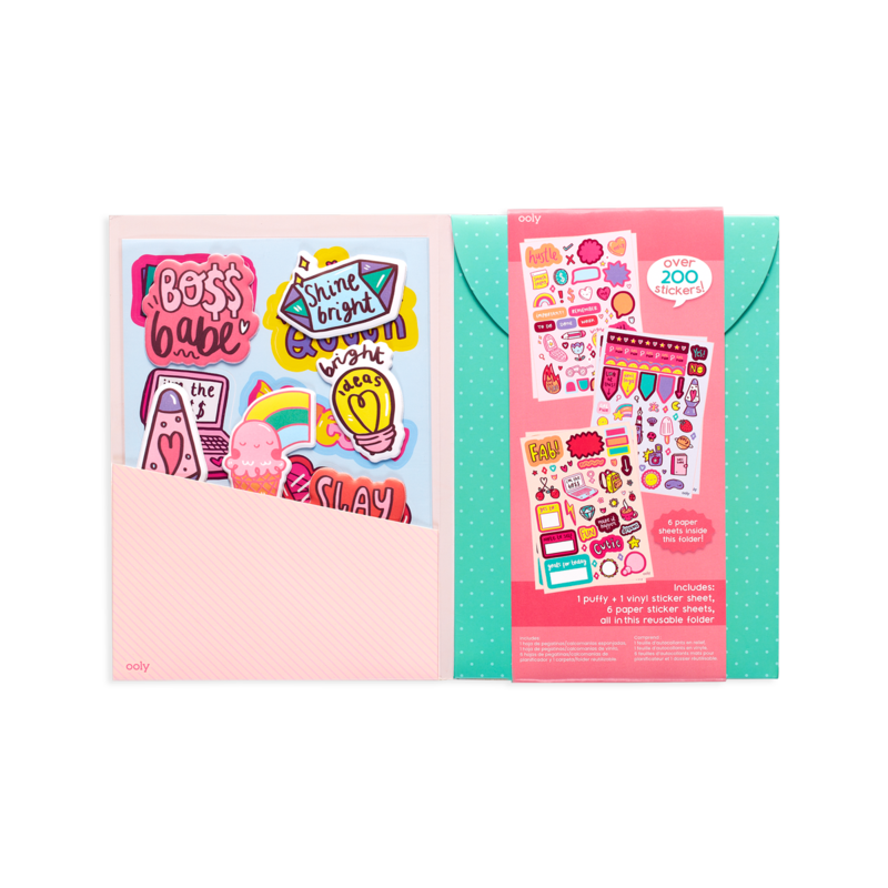 Stockist of Ooly's Wanderlust Sticker Stash. Over 200 stickers including vinyl, puffy and paper stickers.