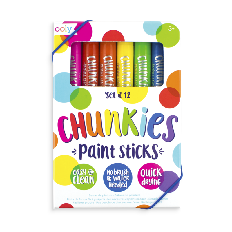 Stockist of Ooly's set of 12 classic Chunkies Paint Sticks.