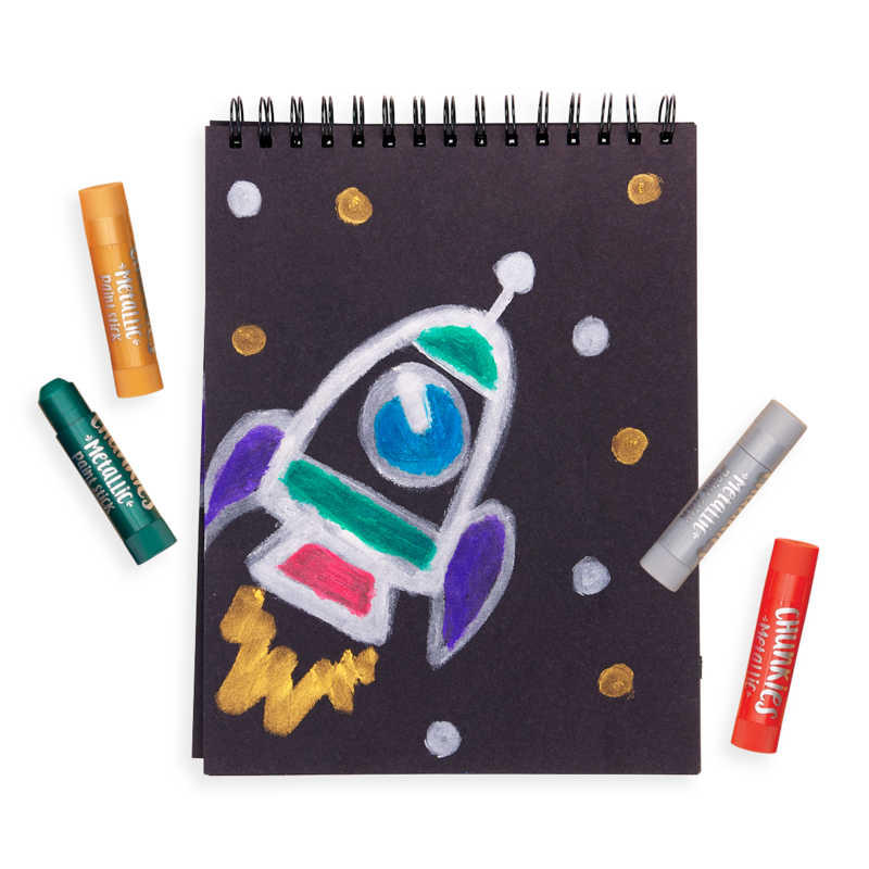 Stockist of Ooly's set of 6 Chunkies Metallic paint sticks.