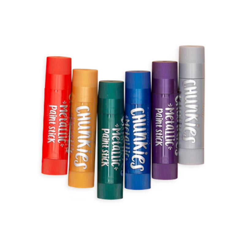 Stockist of Ooly's set of 6 Chunkies Metallic paint sticks.