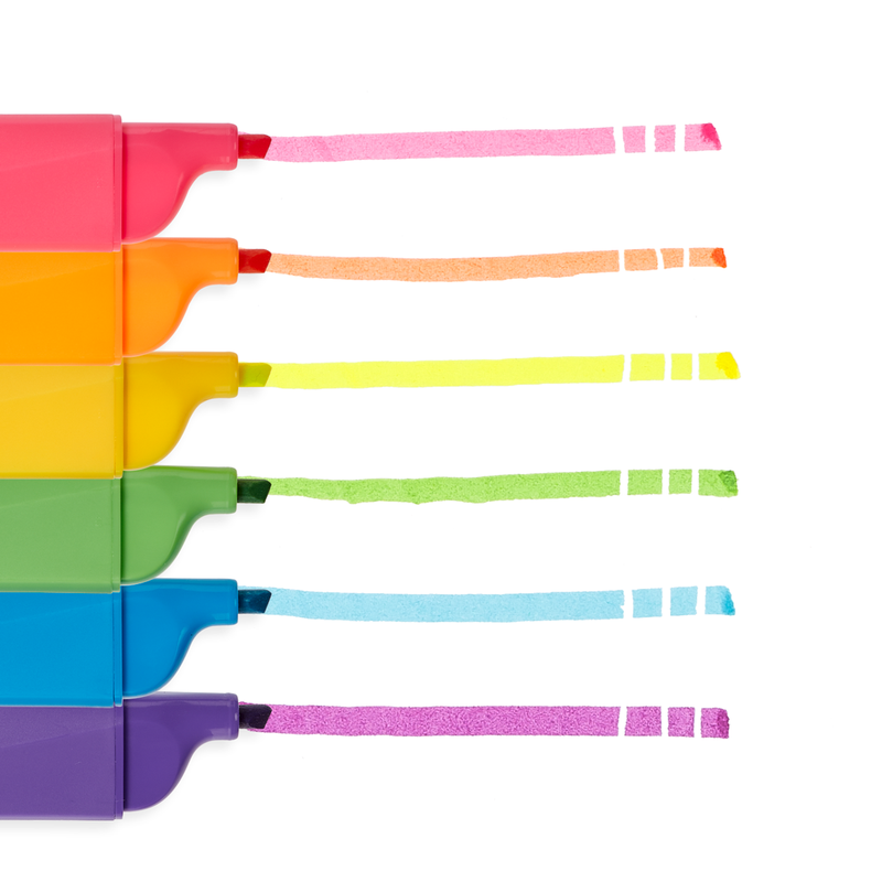 US stockist of Ooly's Do Overs Erasable Highlighters.  Set of six.