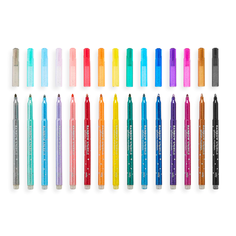 Stockist of Ooly's set of 15 Rainbow Sparkle Glitter Markers