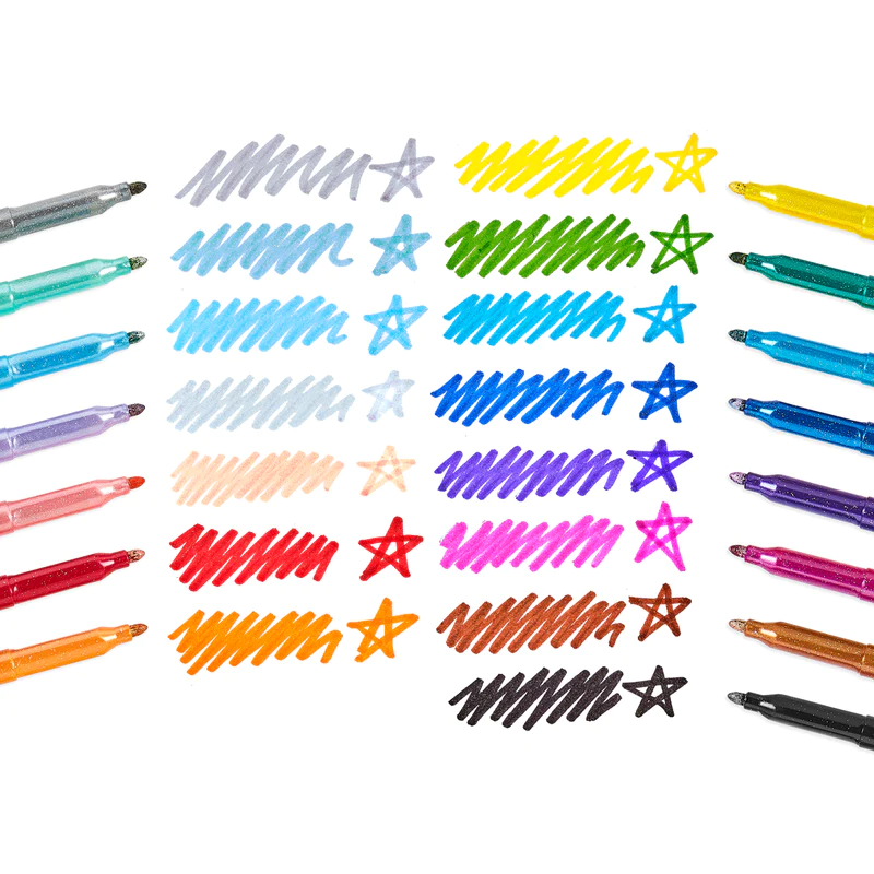 Stockist of Ooly's set of 15 Rainbow Sparkle Glitter Markers