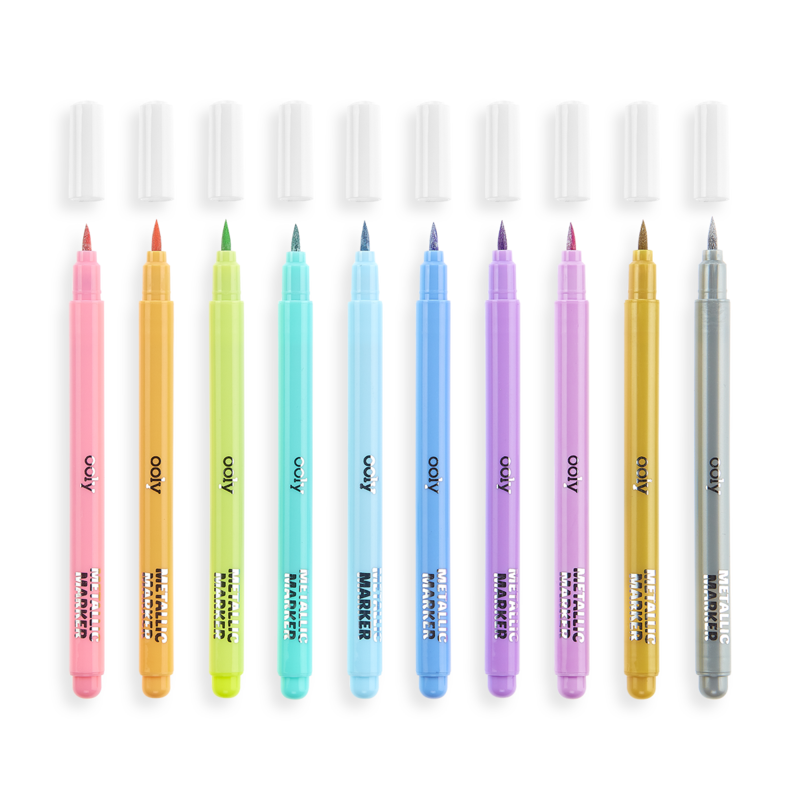 Stockist of Ooly's set of 10, color lustre metallic brush markers.
