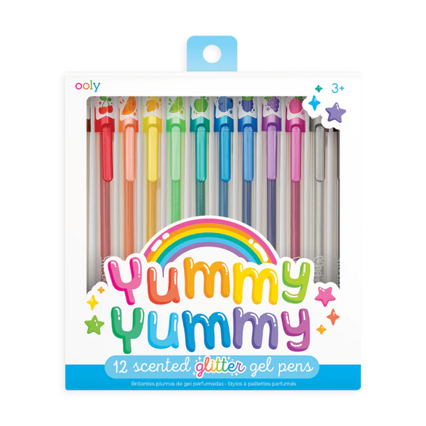 US stockist of Ooly's Yummy Yummy Scented Glitter Gel Pens. Set of 12.