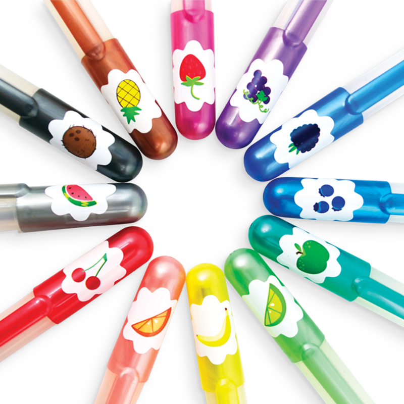 US stockist of Ooly's Yummy Yummy Scented Glitter Gel Pens. Set of 12.