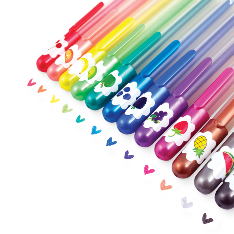 US stockist of Ooly's Yummy Yummy Scented Glitter Gel Pens. Set of 12.