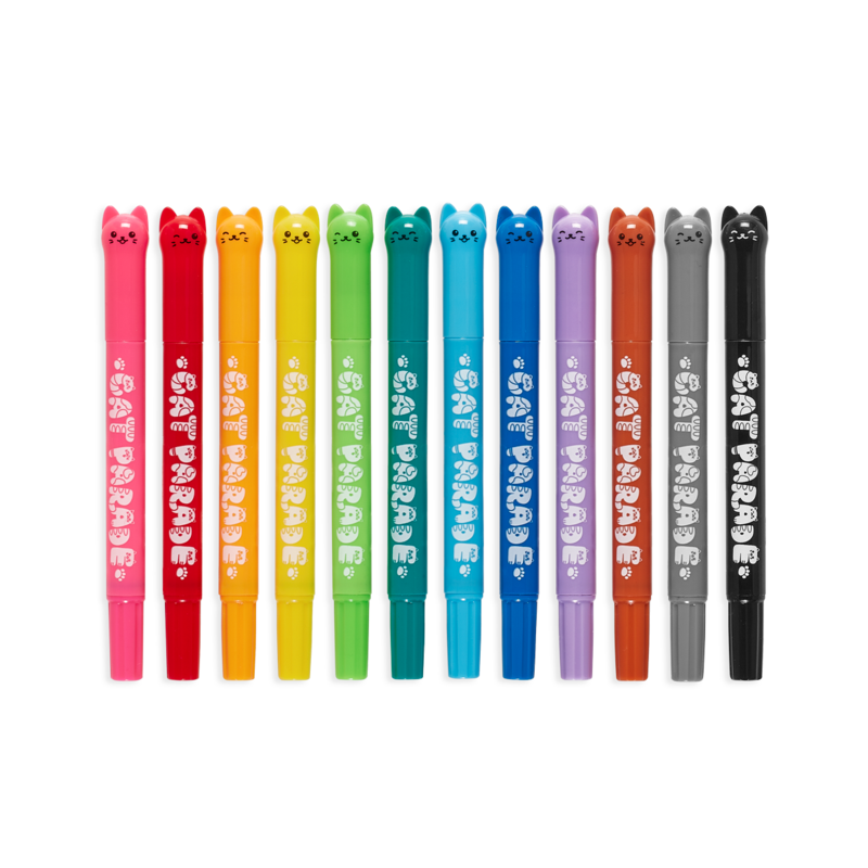 Stockist of Ooly's set of 12 twist up watercolor Cat Parade gel crayons.  12 classic colors.