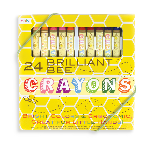 US stockist of Ooly's Brilliant Bee Crayons - set of 24.