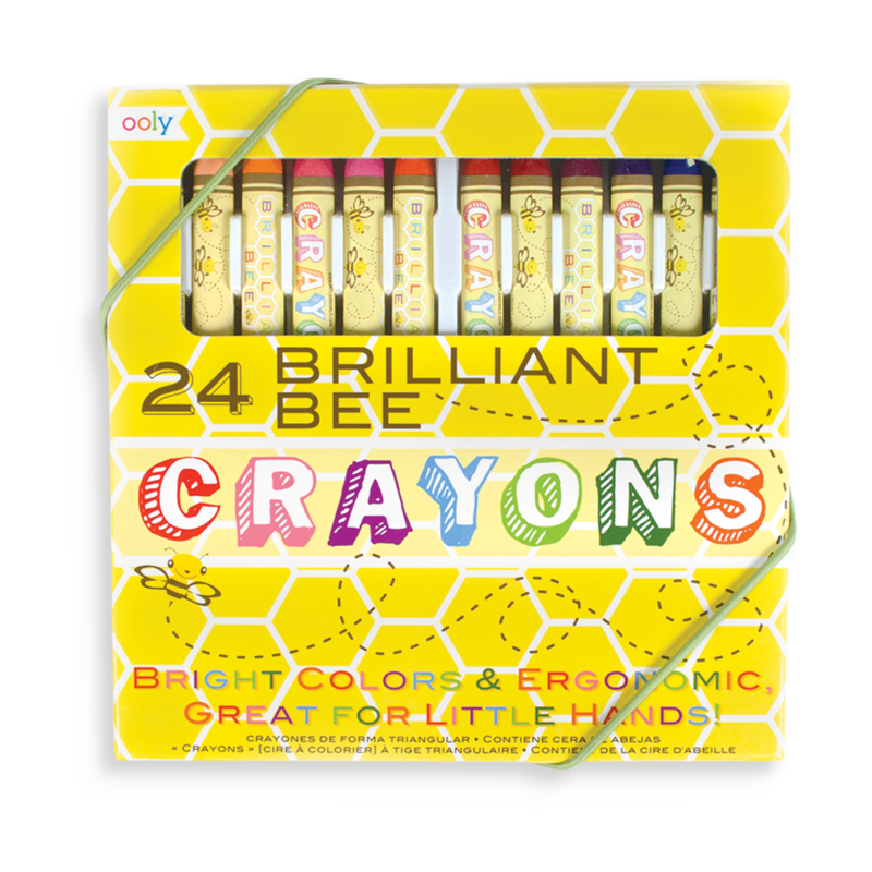 US stockist of Ooly's Brilliant Bee Crayons - set of 24.