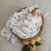 US stockist of Snuggle Hunny Kids lemon jersey wrap + beanie set