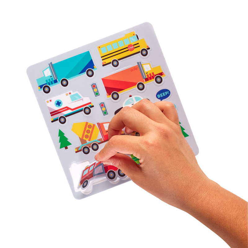 Stockist of Ooly's Play Again!  Mini on the go working wheels activity kit.
