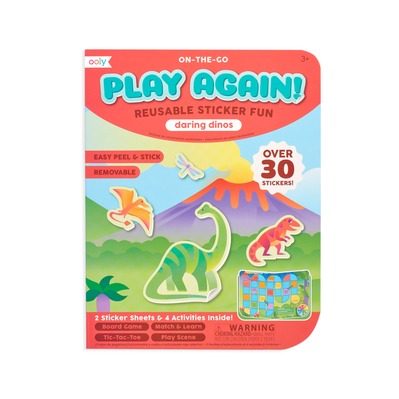 Stockist of Ooly's Play Again!  Mini on the go daring dinos activity kit.