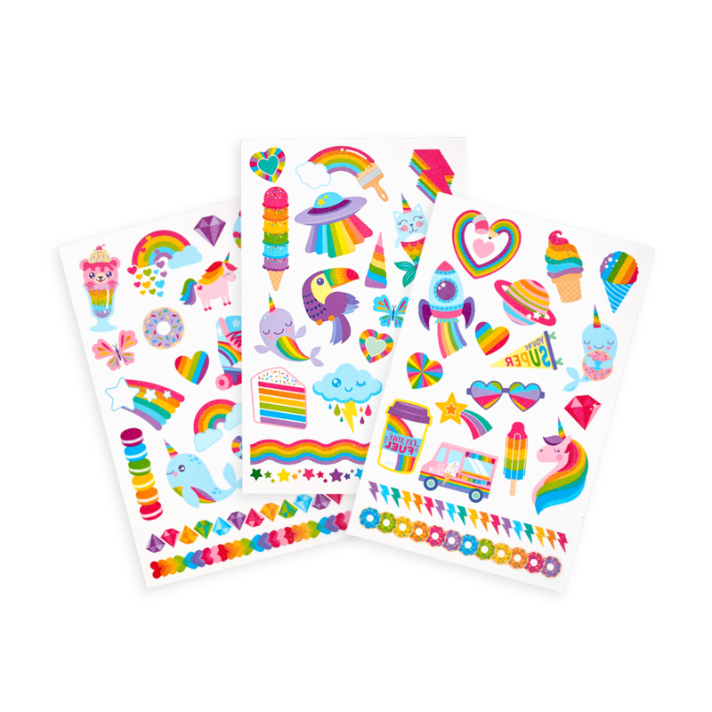 Stockist of Ooly's Tattoo Palooza Over the Rainbow Temporary Tattoos.