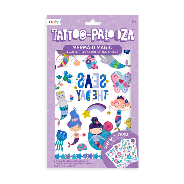Stockist of Ooly's Tattoo Palooza Mermaid Magic Temporary Tattoos.