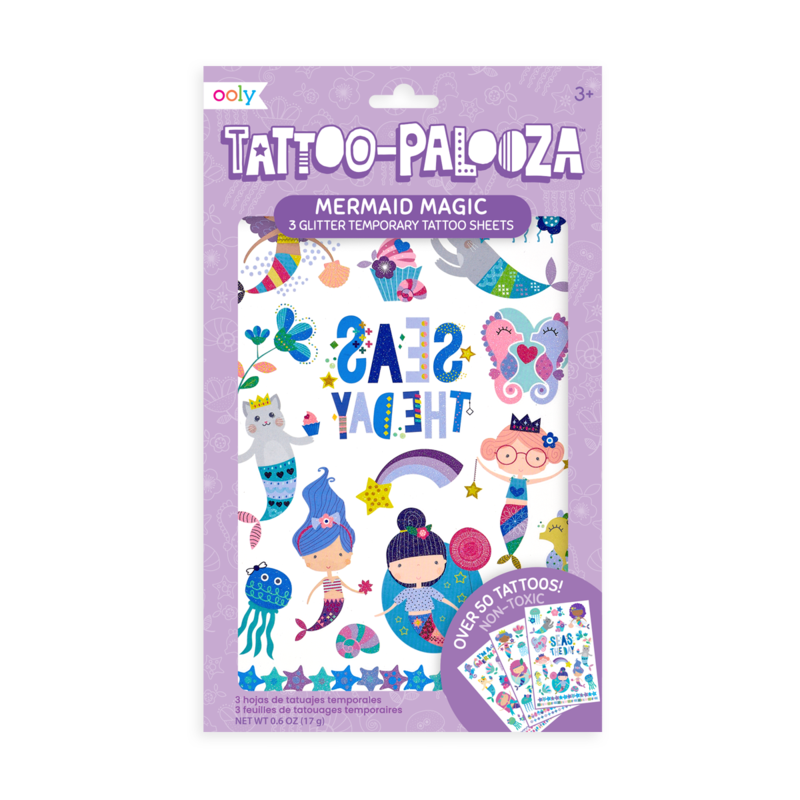 Stockist of Ooly's Tattoo Palooza Mermaid Magic Temporary Tattoos.