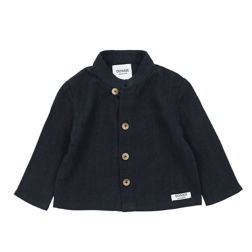 US stockist of Donsje's long sleeve, Jaims Shirt in Faded Marine.