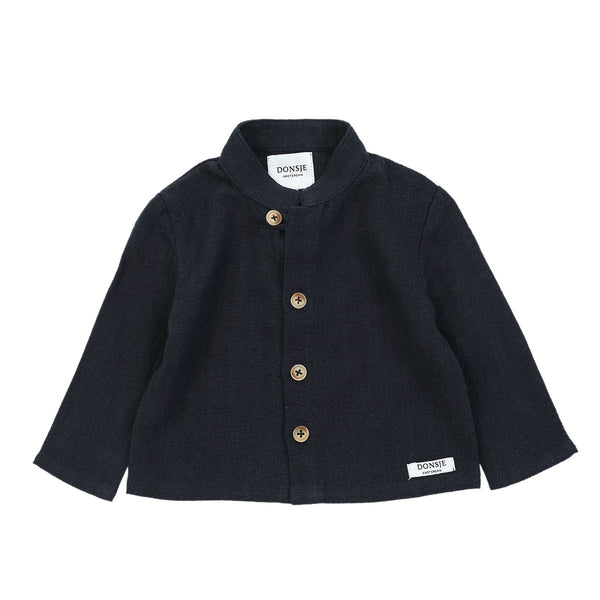 US stockist of Donsje's long sleeve, Jaims Shirt in Faded Marine.