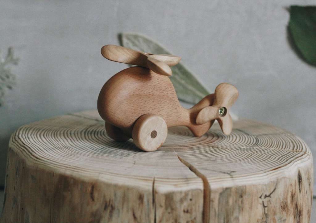 US stockist of Tateplota's handmade wooden Helicopter.