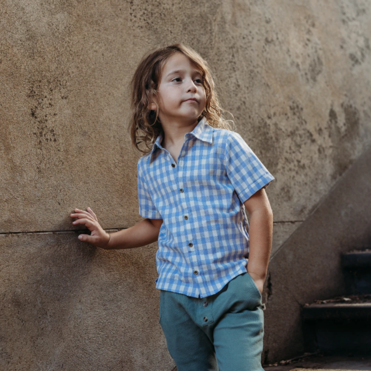US stockist of My Brother John's short sleeve, Flynn Oldtimer shirt.