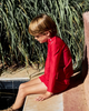 US stockist of Canopea's quick dry Diego swim short in Pepper Red.