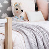 US stockist of Snuggle Hunny Kids warm grey cotton diamond blanket