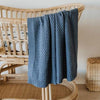 US stockist of Snuggle Hunny Kids river blue cotton diamond blanket