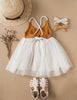 US stockist of Karibou Kids Willa Linen Reversible Tutu dress in Woodland.