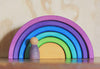 US stockist of Ocamora's 6pc Rainbow in purple.  Handmade from sustainable Linden wood in shades of purple, green, blue and yellow.