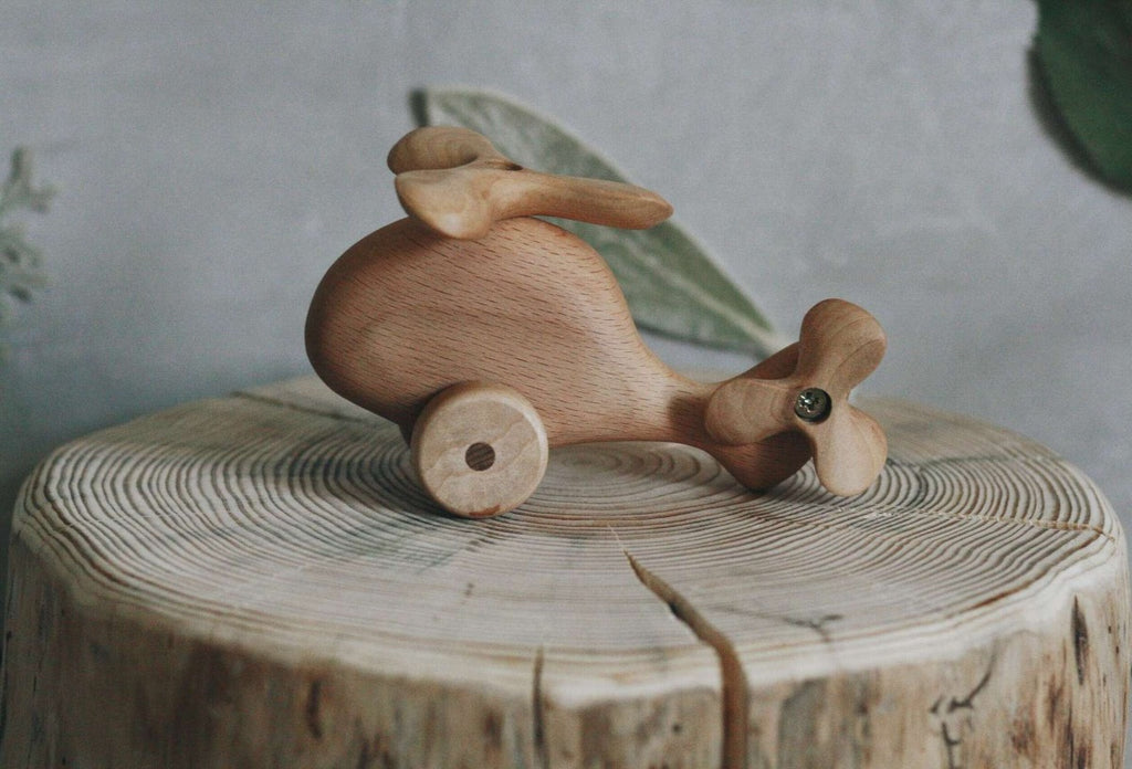 US stockist of Tateplota's handmade wooden Helicopter.