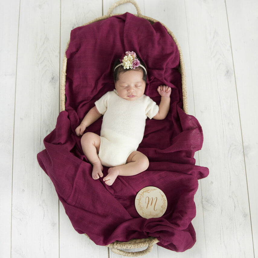 US stockist of Snuggle Hunny Kids organic muslin ruby wrap