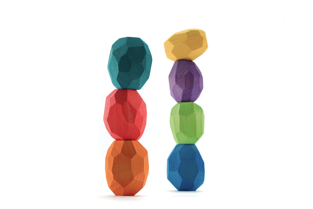 US stockist of Ocamora's set of 7 wooden rainbow Teniques.