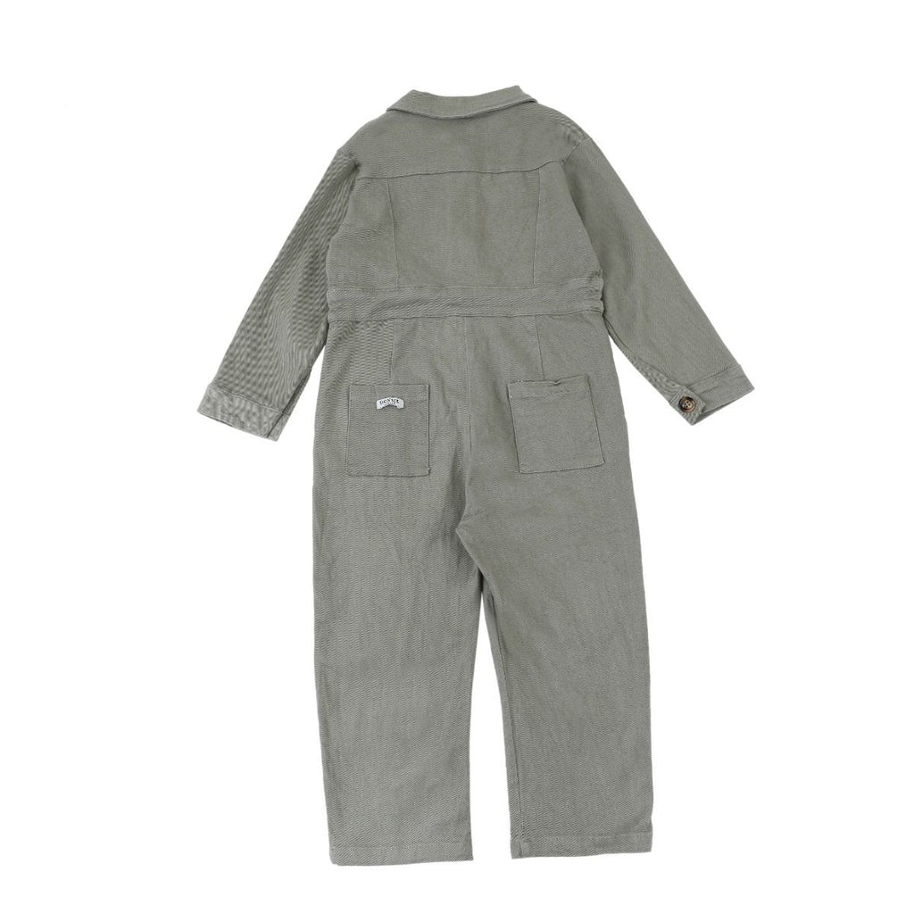 US stockist of Donsje's gender neutral Skivi Jumpsuit in Rough Sage.